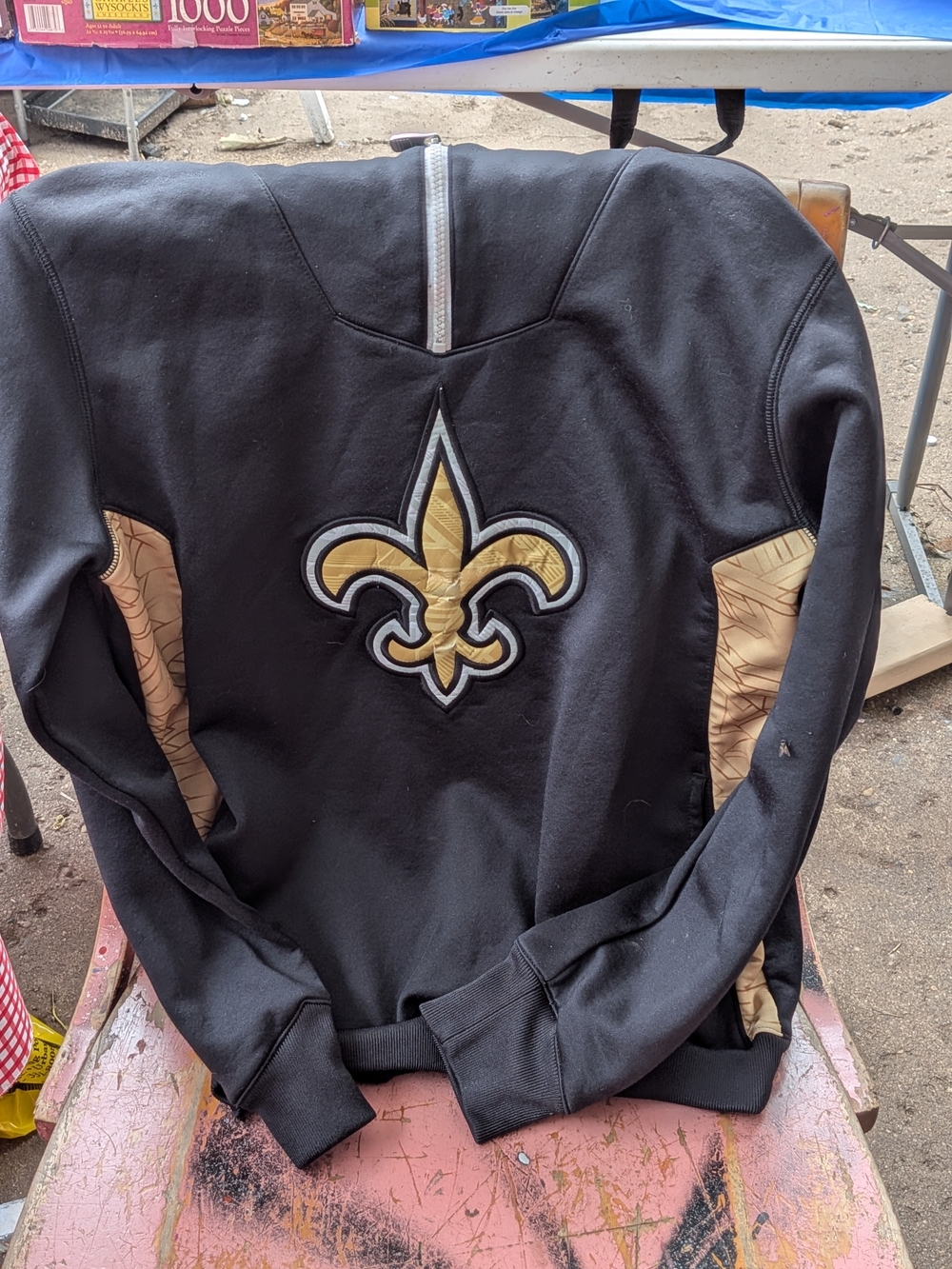 Kids Black and Gold Fleur-de-Lis Pullover Hoodie
